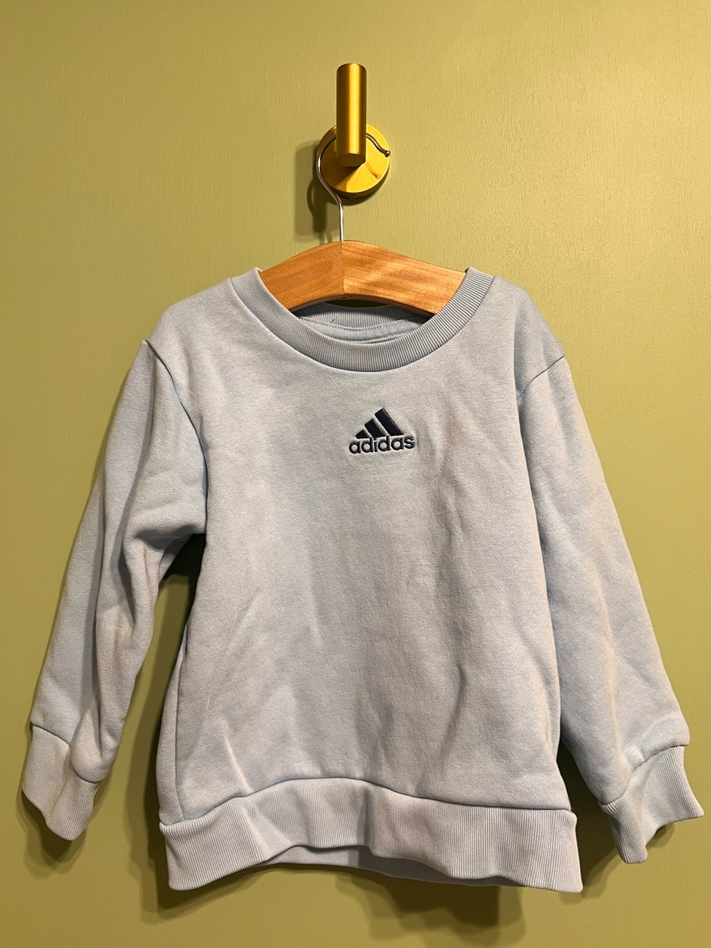 adidas Toddler 2T Pale Blue Logo Crew Sweatshirt